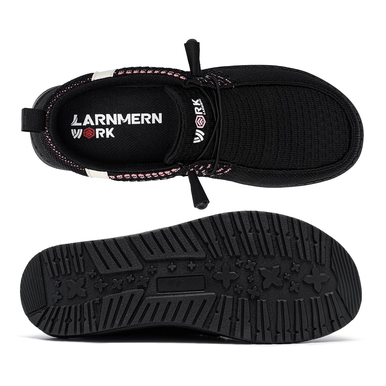 LARNMERN Steel Toe Loafers Women