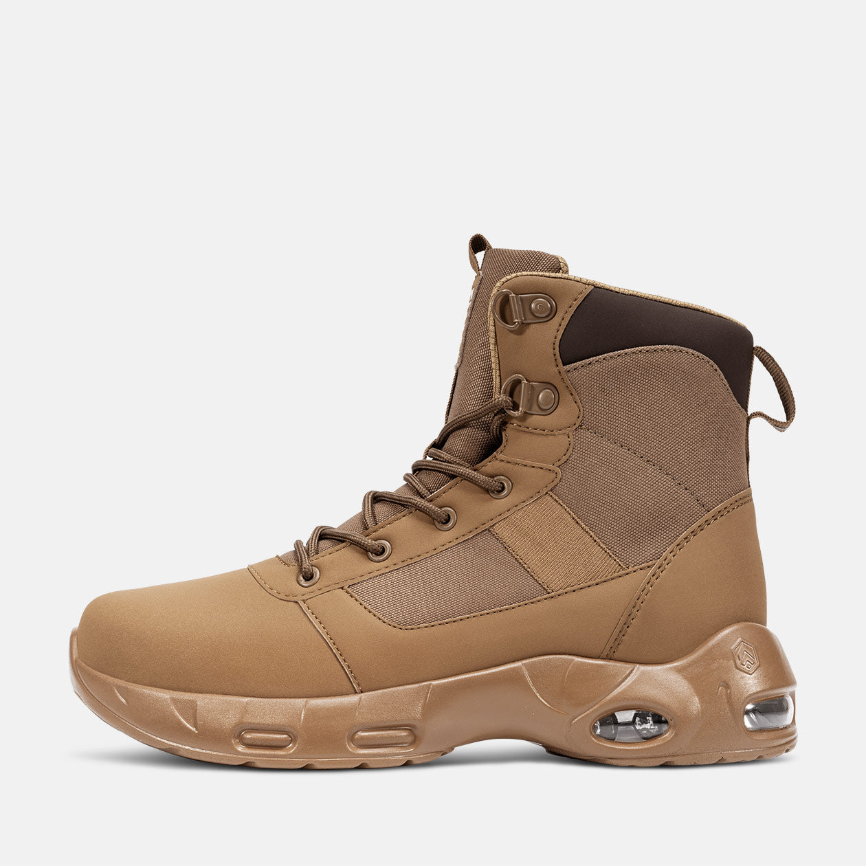 Larnmern Men High Top Non Slip Steel Toe Safety Work Boots Side Zipper Steel Toe Shoes, #41540