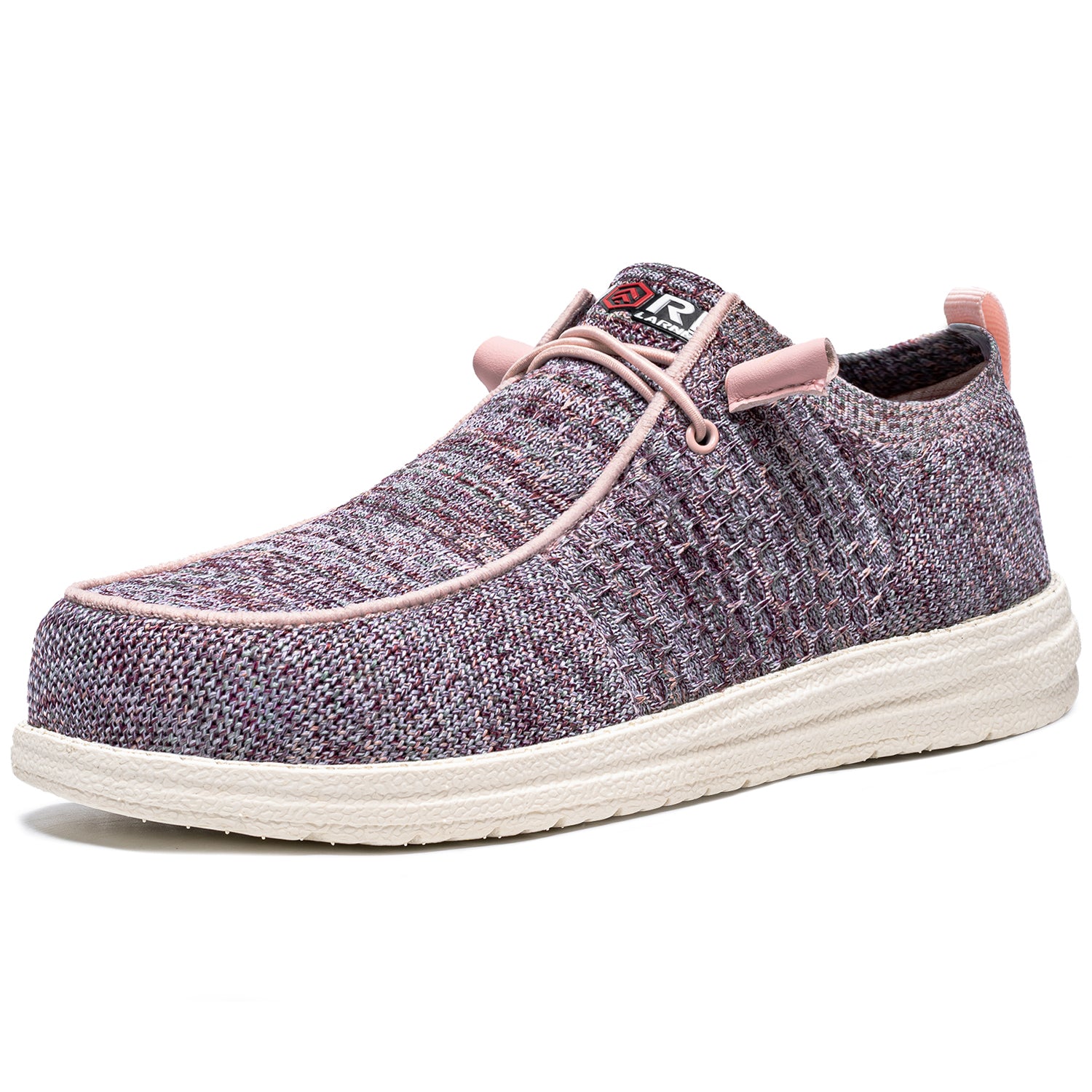 LARNMERN Steel Toe Loafers Women