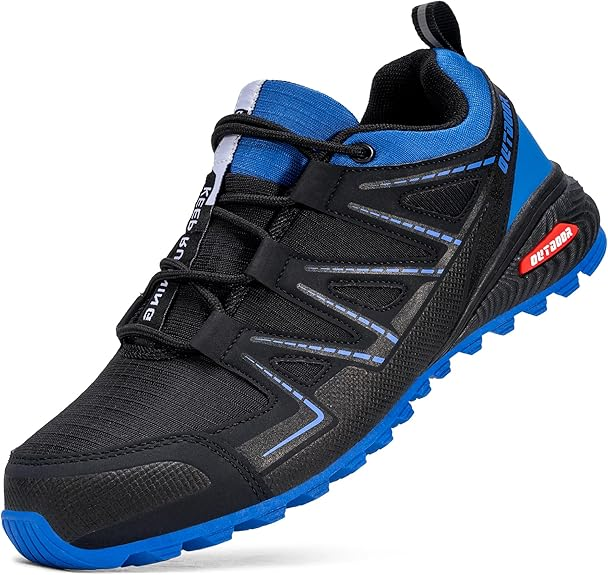 Men's Trail Running Sneakers Waterproof Lightweight Non-Slip Walking Hiking Shoes