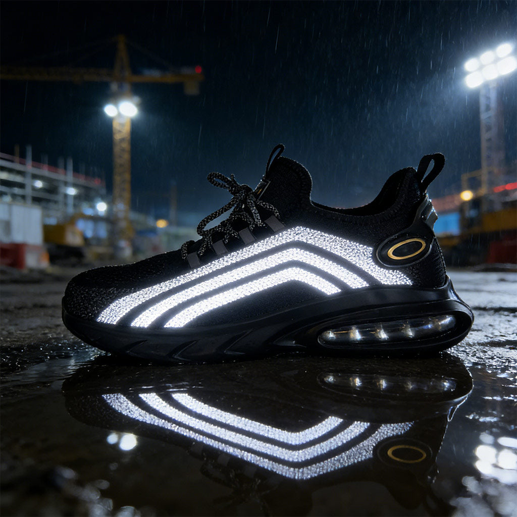 Men's Lightweight Steel Toe Sneakers Waterproof Lace Up Safety Work Shoes