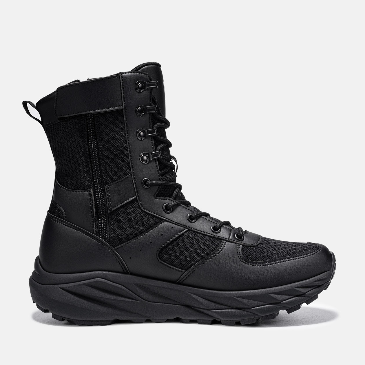 Men's Non-Slip Zip Up Combat Boots Military Breathable Tactical Work Boots, #T0476188