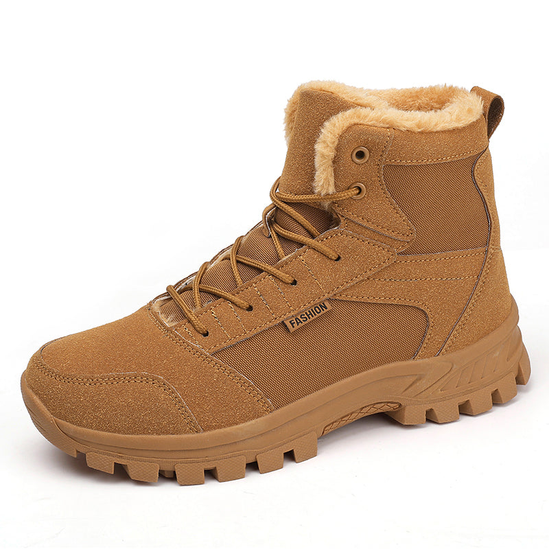 Men's Winter Warm Military Sports Boots Non Slip Fur Lined Boots,#2314