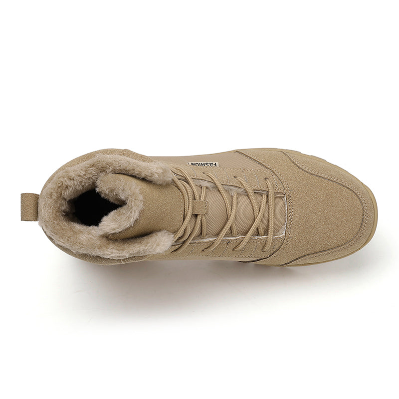 Men's Winter Warm Military Sports Boots Non Slip Fur Lined Boots,#2314