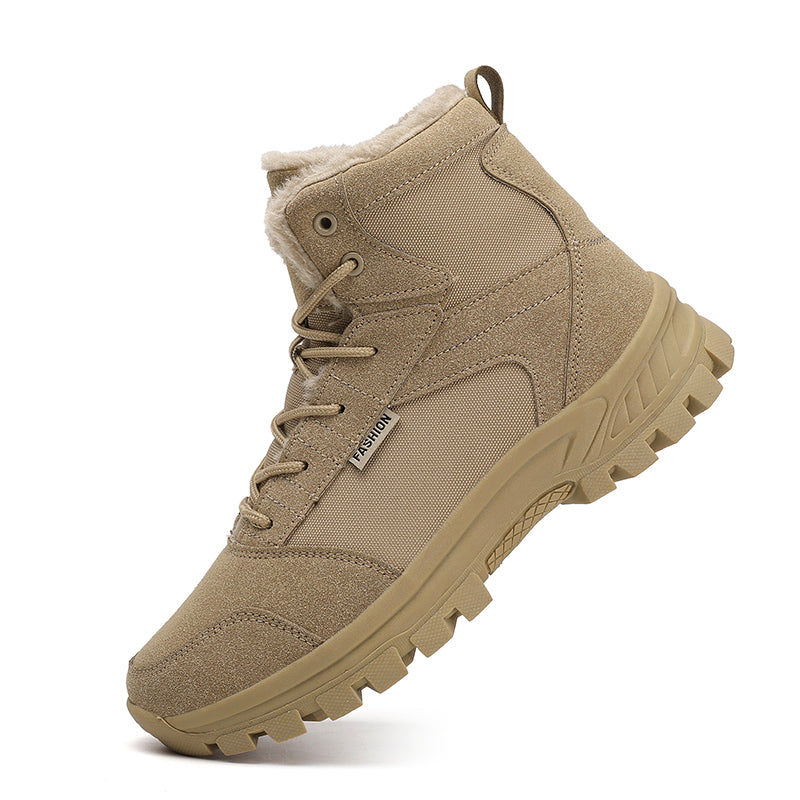 Men's Winter Warm Military Sports Boots Non Slip Fur Lined Boots,#2314