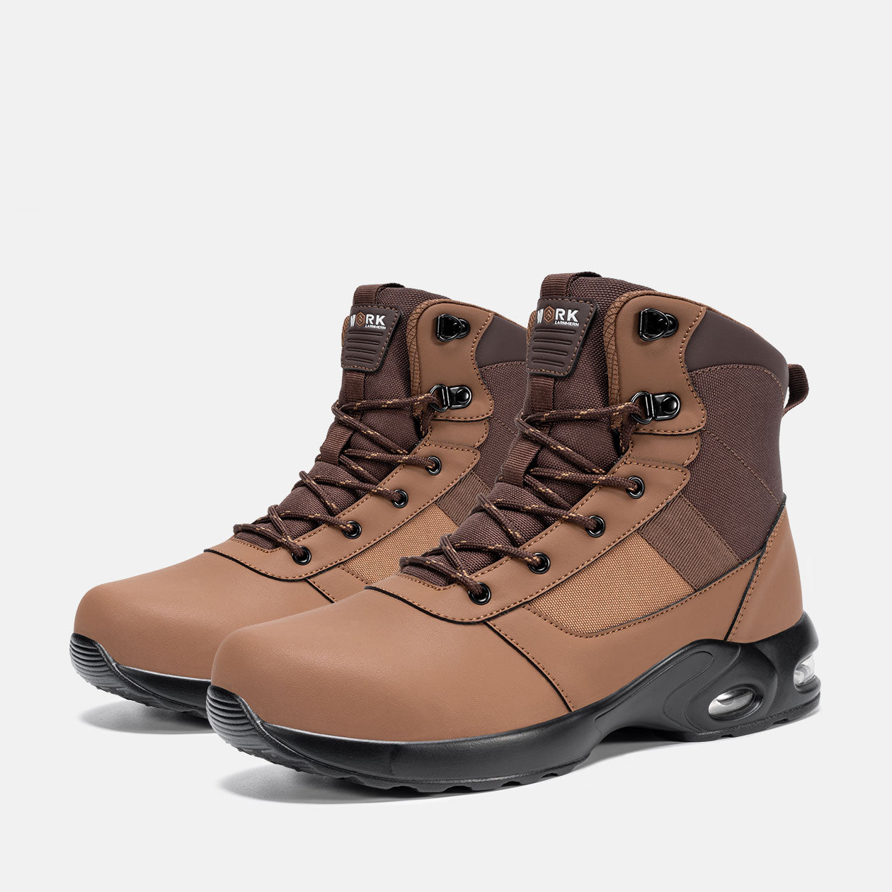 Larnmern Men's Steel Toe Non Slip Work Boots Waterproof Safety Boots, #L0175007012