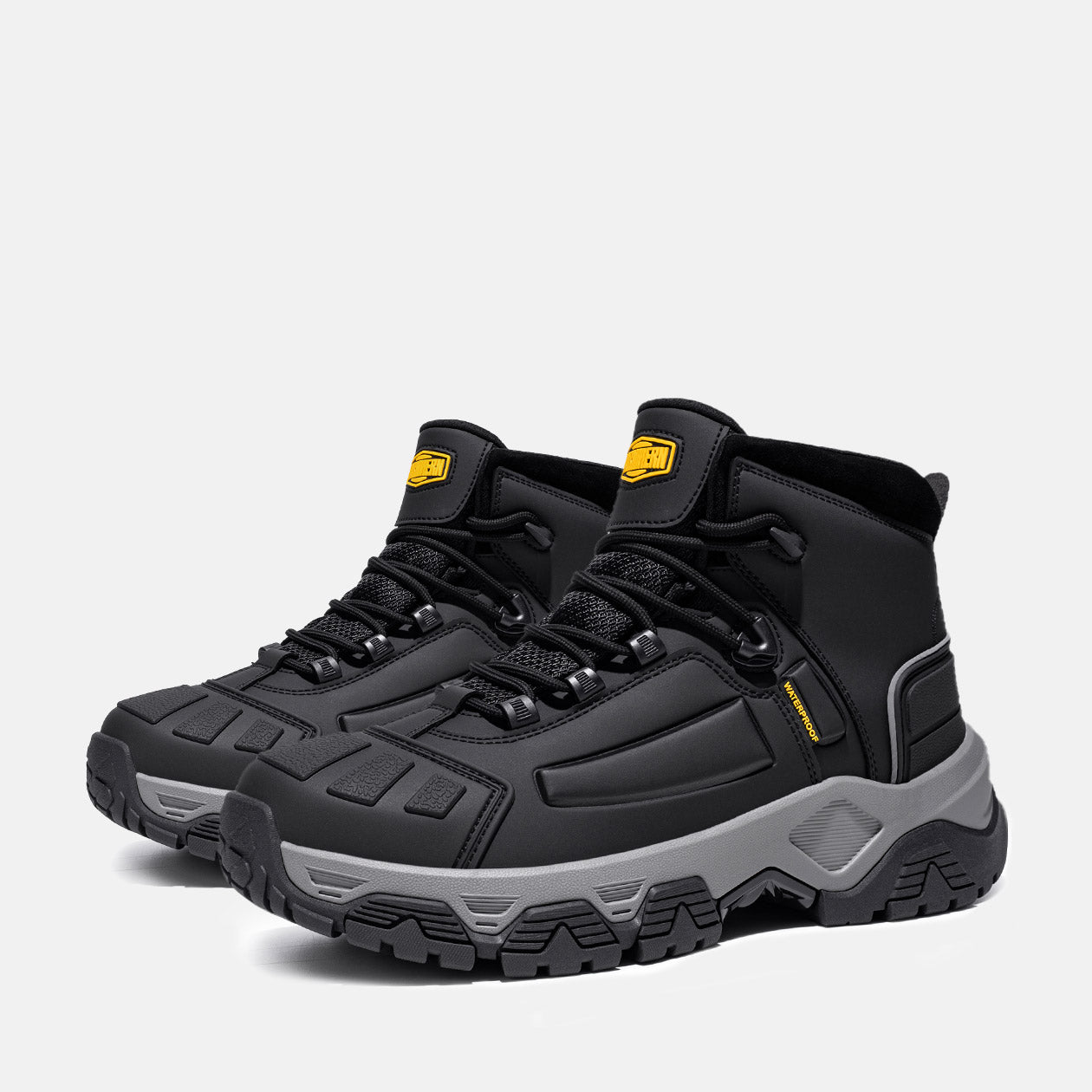 Men's Waterproof Slip Resistant Work Boots Outdoor Trekking Hiking Boots, #L0475055