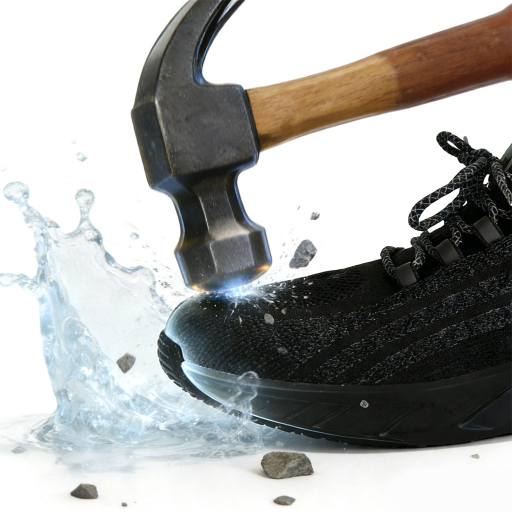 Men's Lightweight Steel Toe Sneakers Waterproof Lace Up Safety Work Shoes