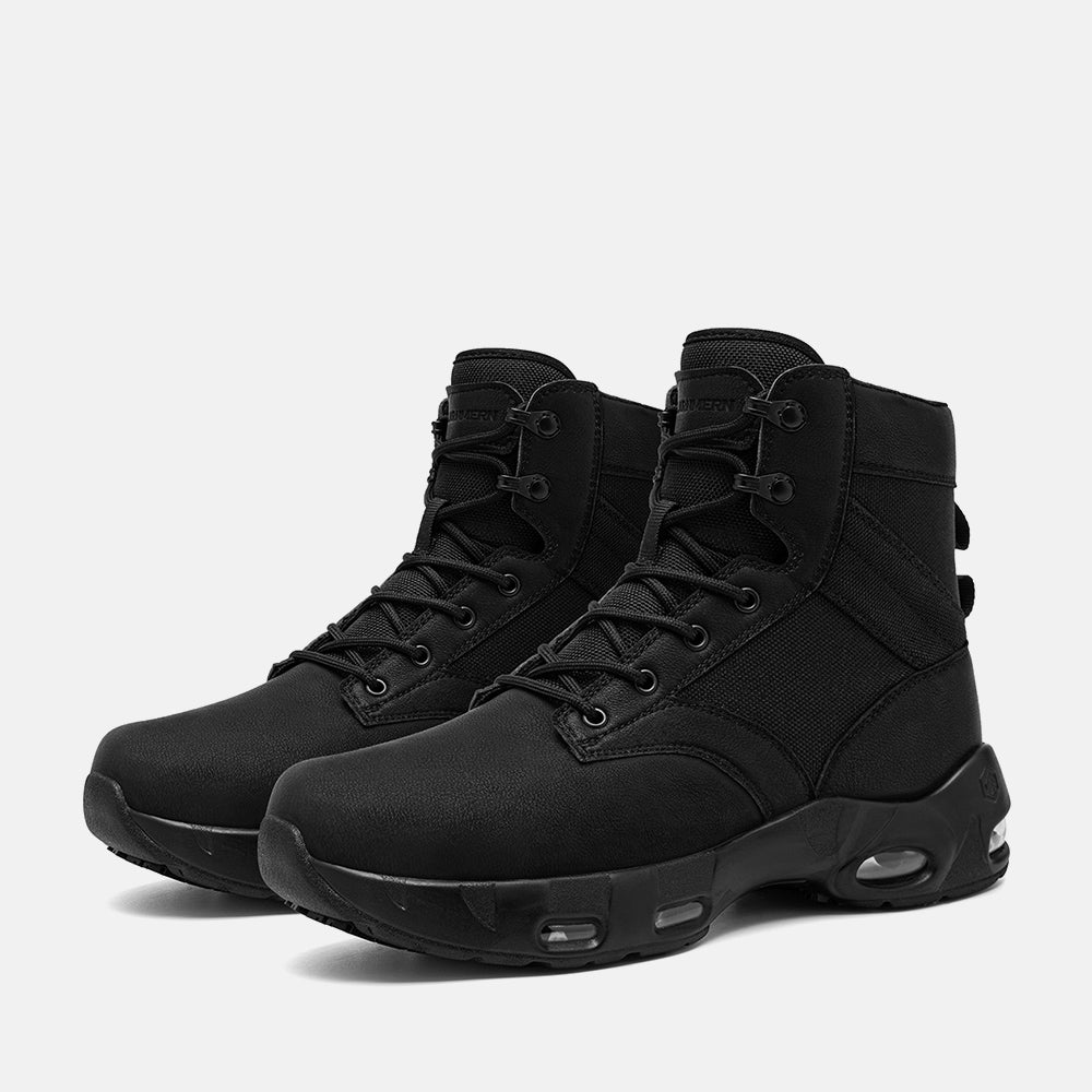 Larnmern Men's Non Slip Work Boots,Cushion Waterproof Boots & Arch Support Insoles Bundle