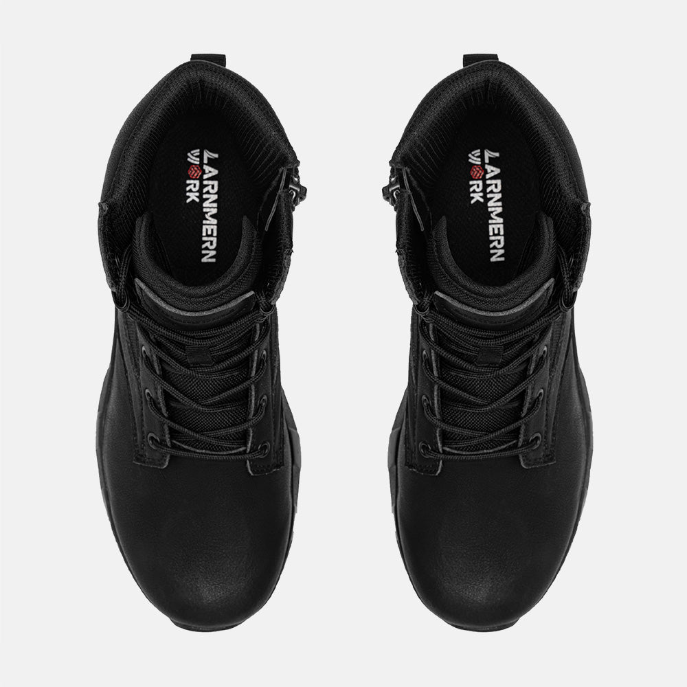 Larnmern Men's Non Slip Work Boots,Cushion Waterproof Boots & Arch Support Insoles Bundle