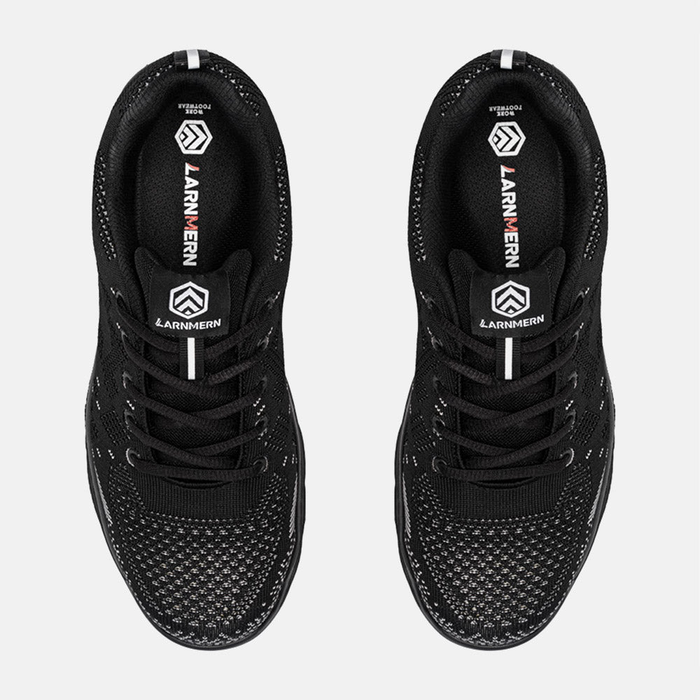 Men's Electrical Hazard Safety Shoes, Steel Toe Anti Puncture Slip Resistant Light Weight Breathable Work Shoes, Larnmern 180112K