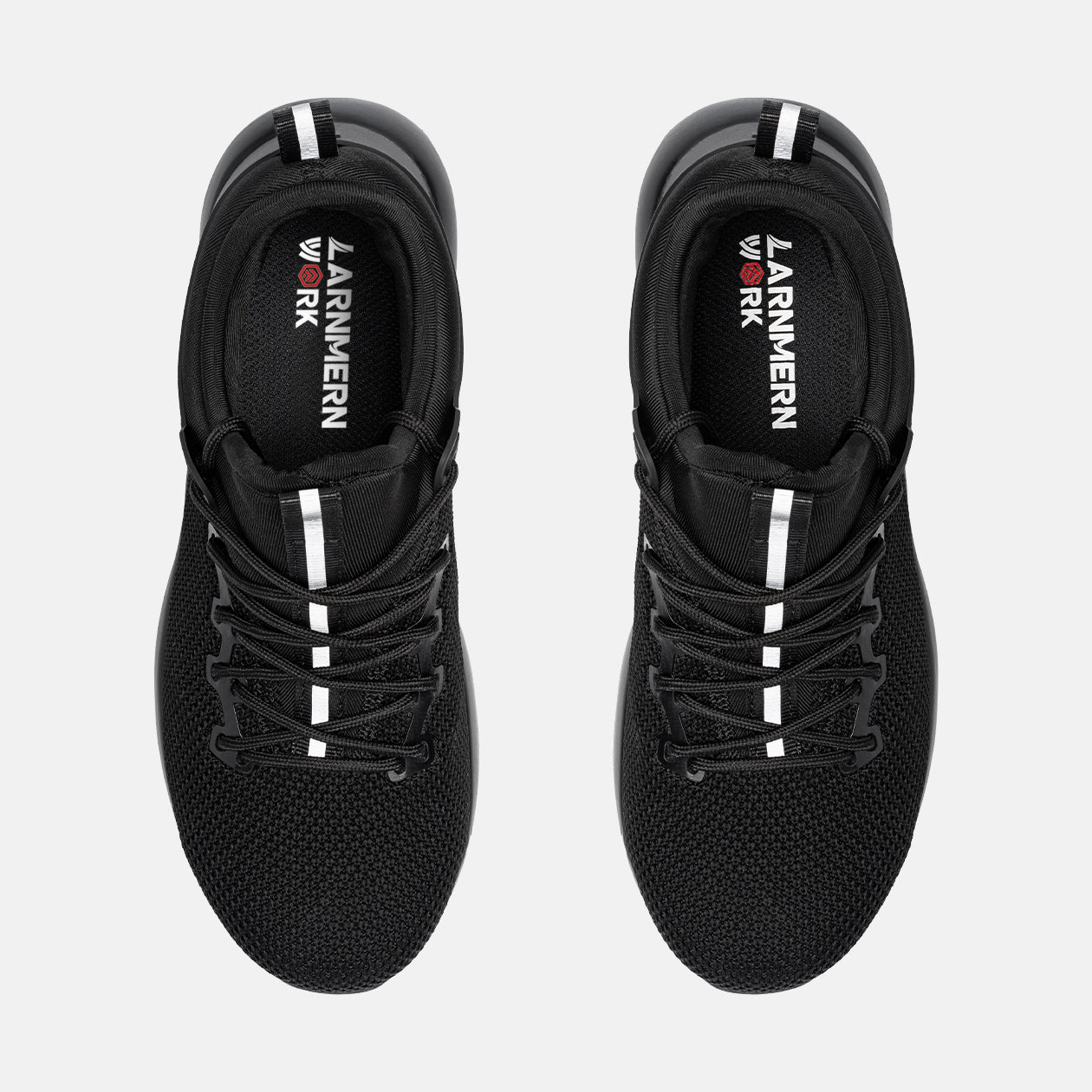 LARNMERN Waterproof Steel Toe Shoes for Men Slip On Work Sneakers Comfortable Tennis Safety Air Cushion Shoes