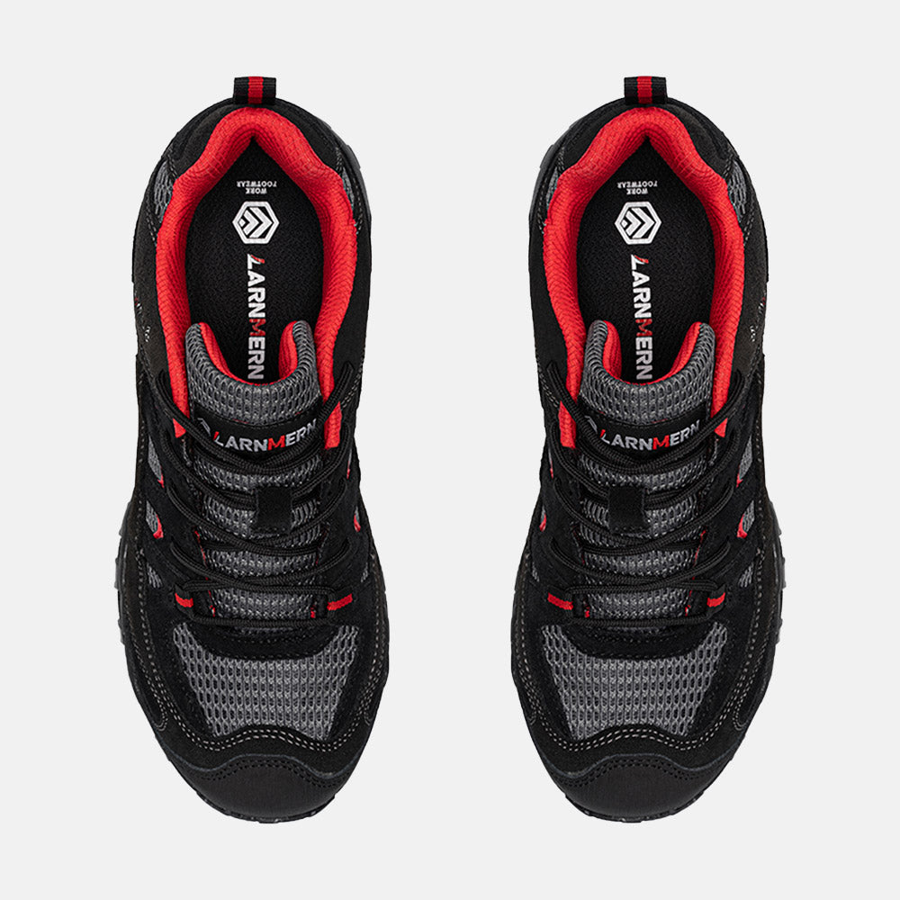 Larnmern Composite toe Safety Shoes for men, Anti-puncture Electric Hazard Lightweight Breathable Slip Resistant Work Shoes