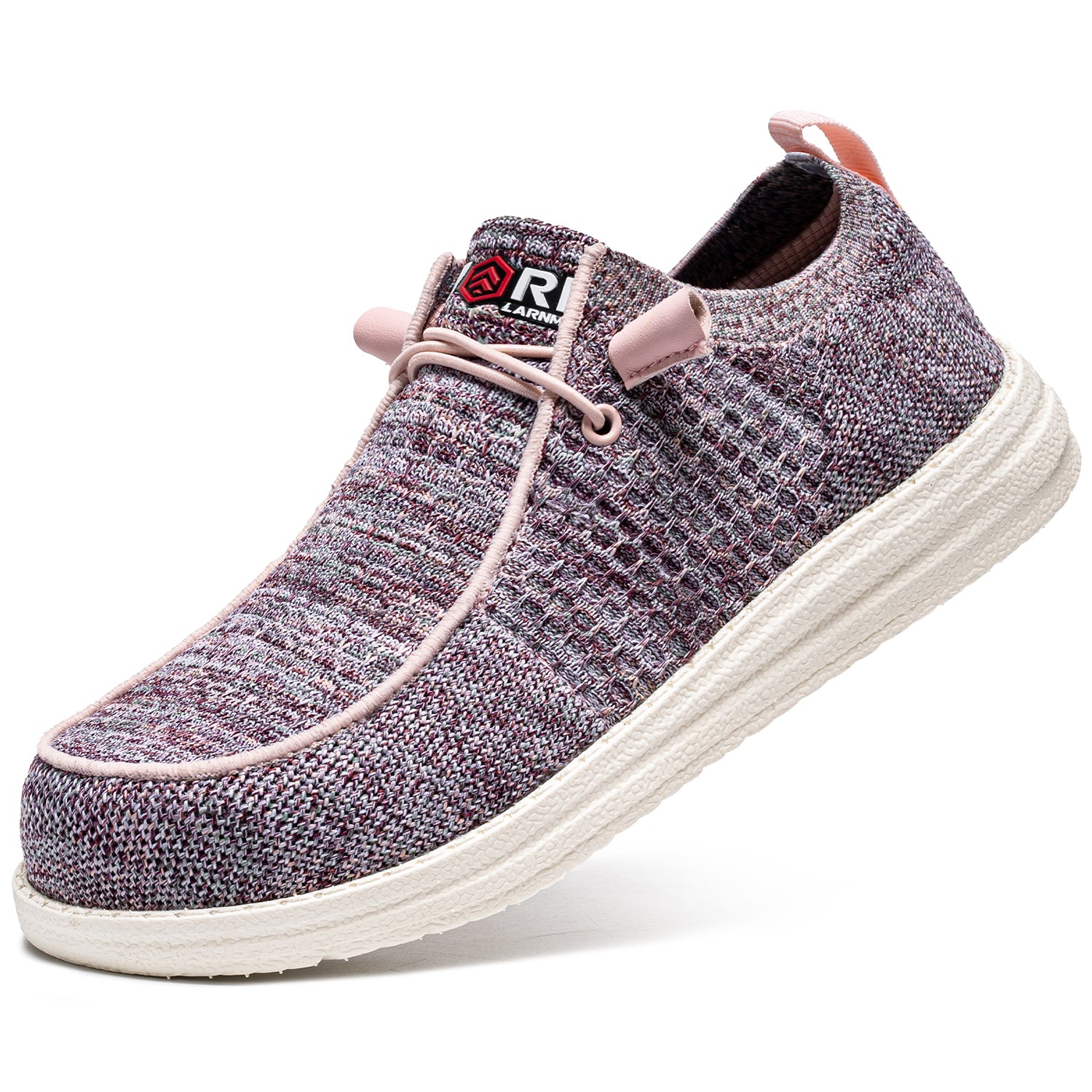 LARNMERN Steel Toe Loafers Women