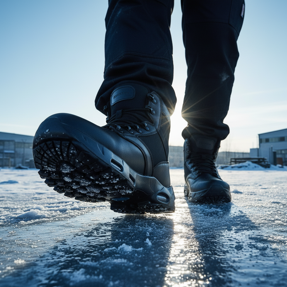 Larnmern Mens Waterproof Work Boots Non Slip Arch Support Male Boots