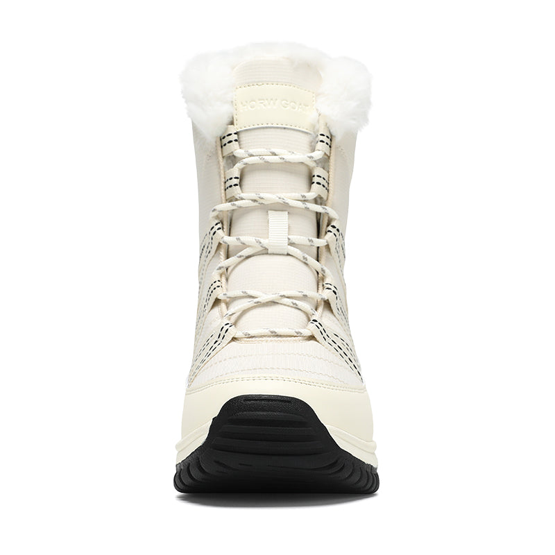 Women's Winter Fur Lined Waterproof Walking Boots Non Slip Snow Boots, #1790