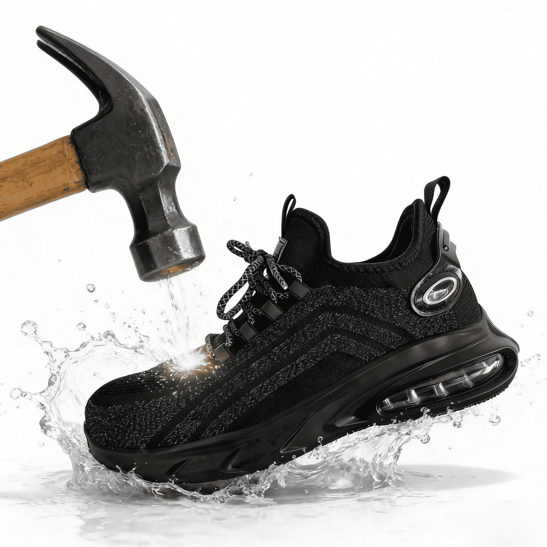 Men's Lightweight Steel Toe Sneakers Waterproof Lace Up Safety Work Shoes