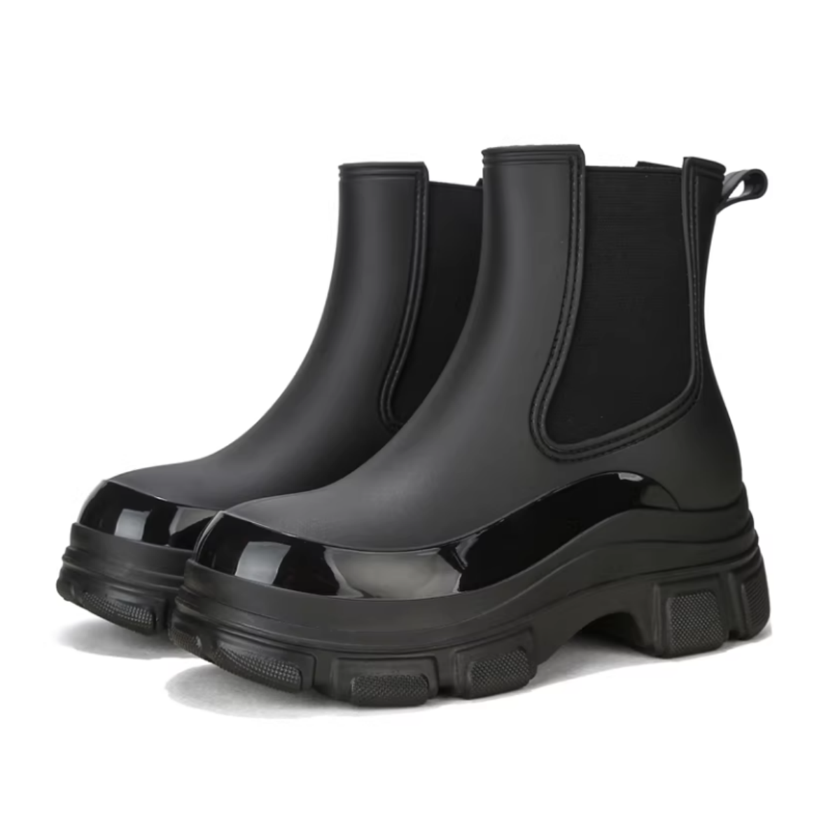 Women’s Waterproof Chelsea Rain Boots Anti-Slip Ankle Rain Shoes