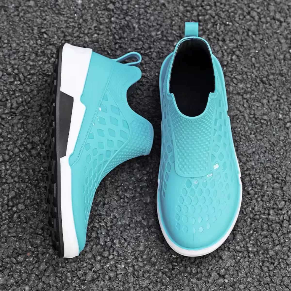 Men's Slip On Lightweight Rain Shoes Outdoor Waterproof Rubber Shoes