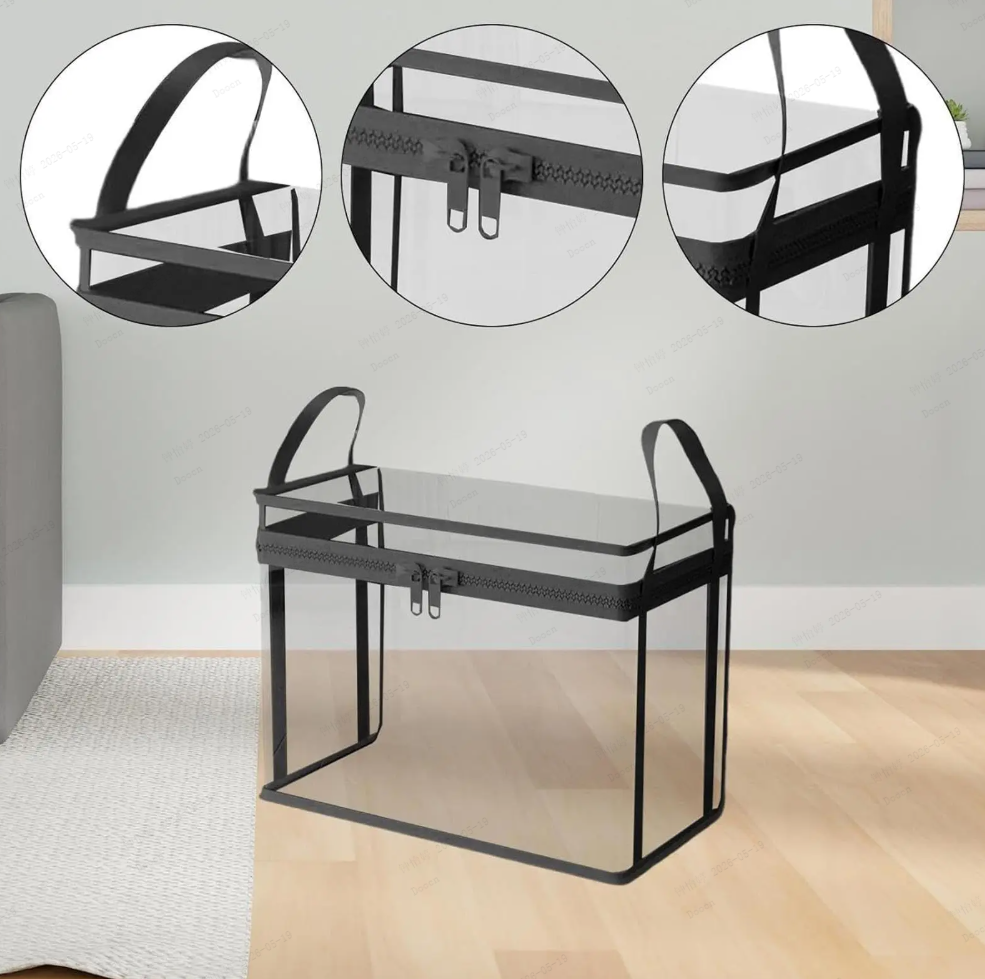 Large Clear Thick Plastic Storage Box with Hinged Lid, Heavy-Duty Durable High Capacity Organizer, Perfect for Home, Camping, Travel, Attic and Moving