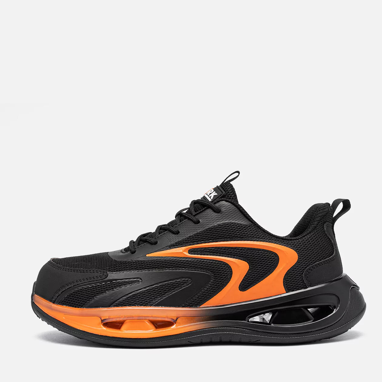 Larnmern 21094 steel toe sneakers for men, orange