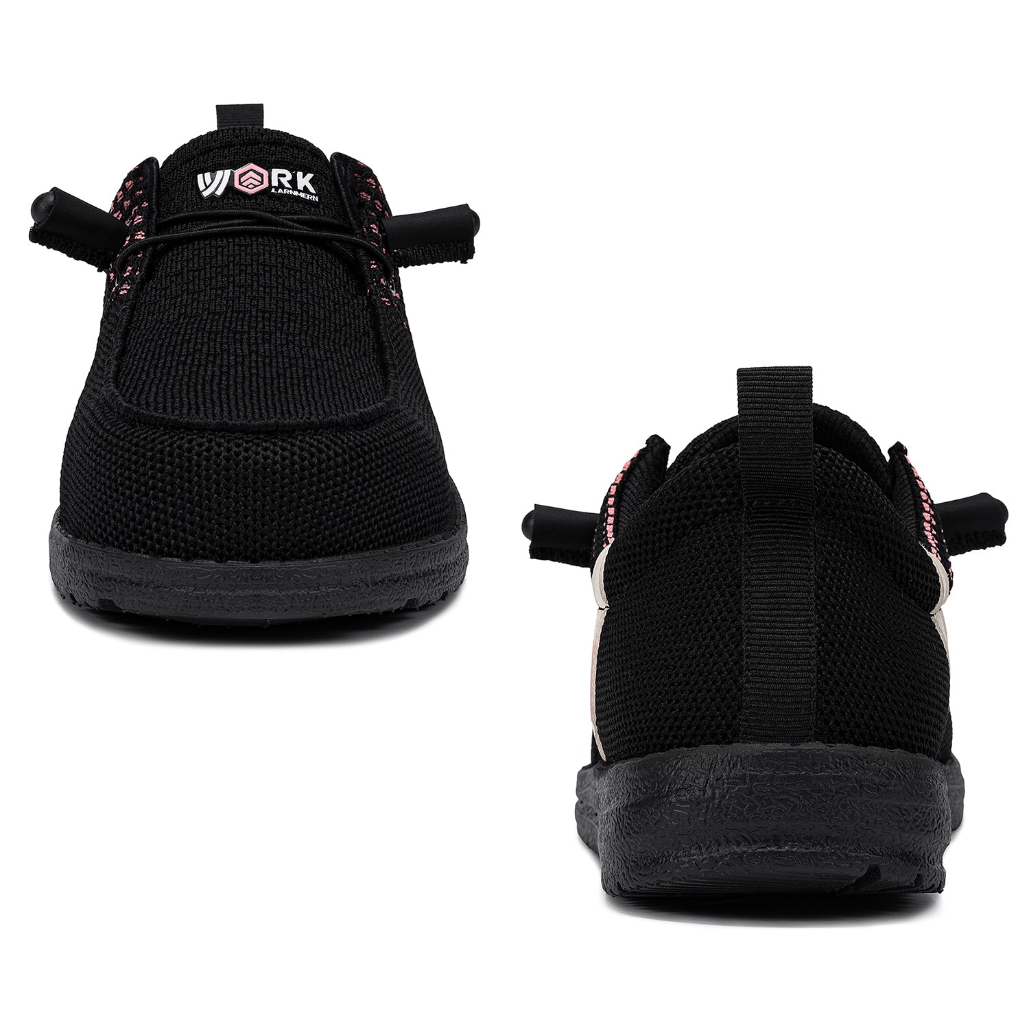 LARNMERN Steel Toe Loafers Women