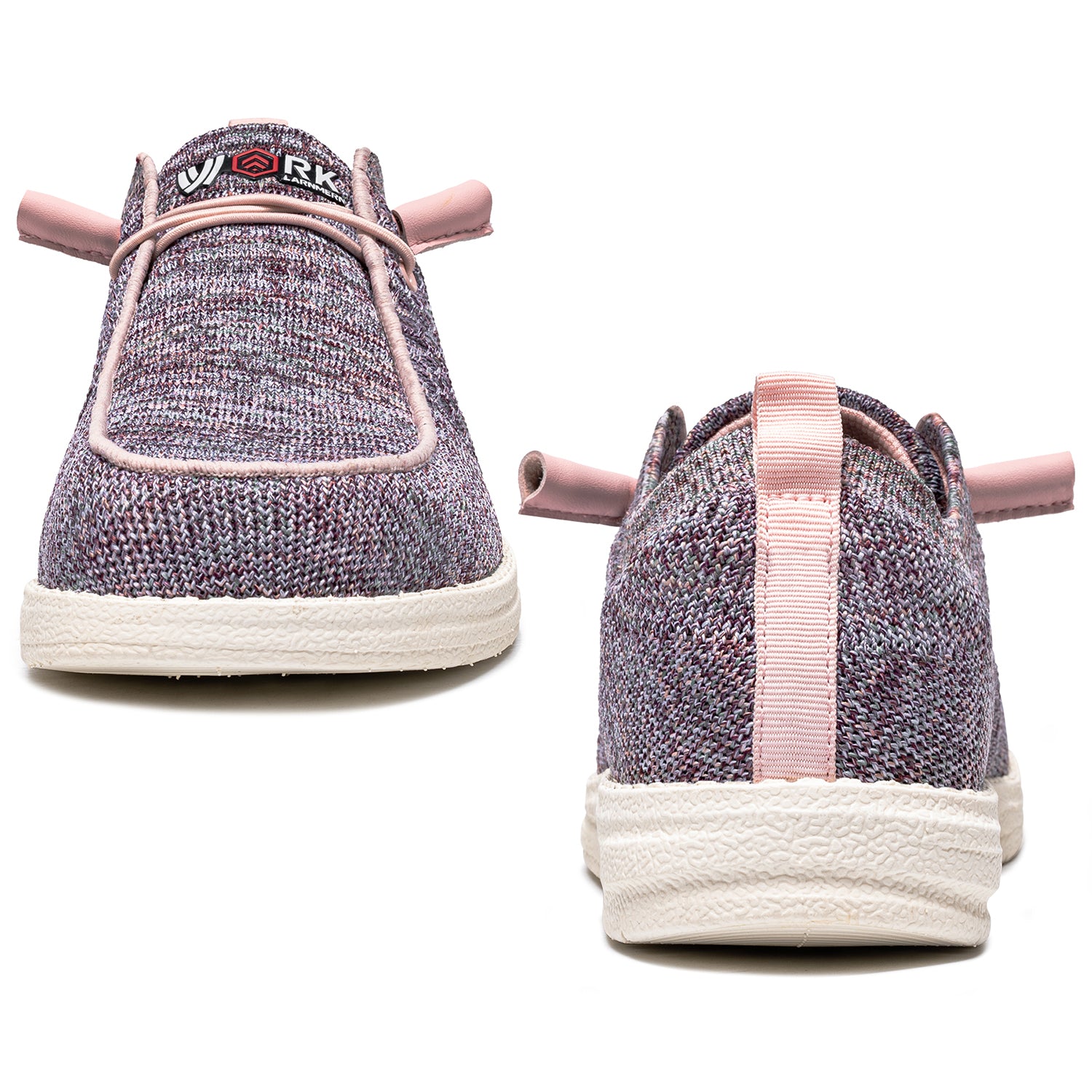 LARNMERN Steel Toe Loafers Women
