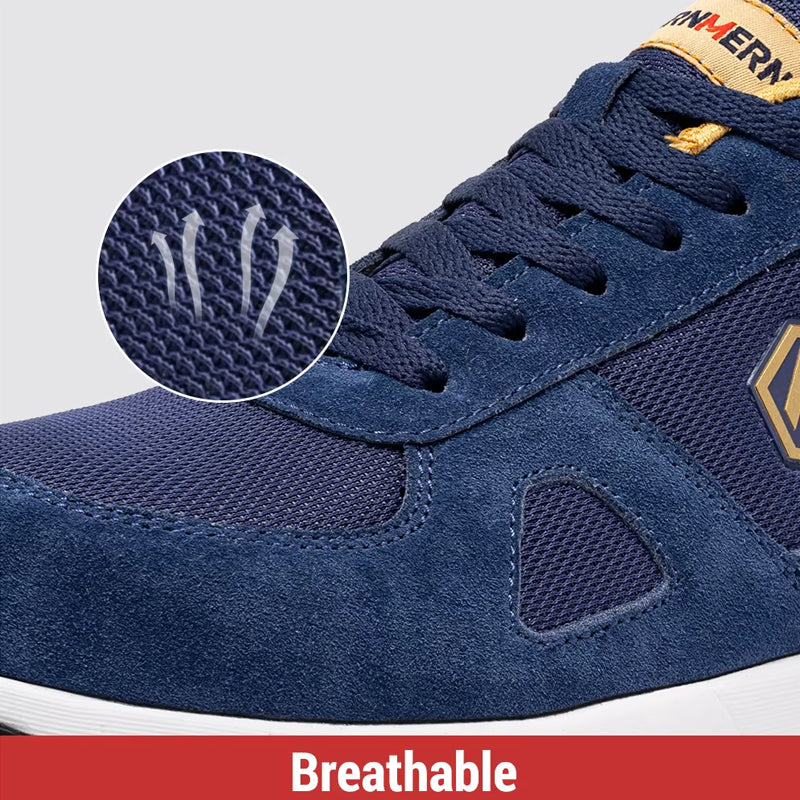 LARNMERN Men Steel Toe Shoes