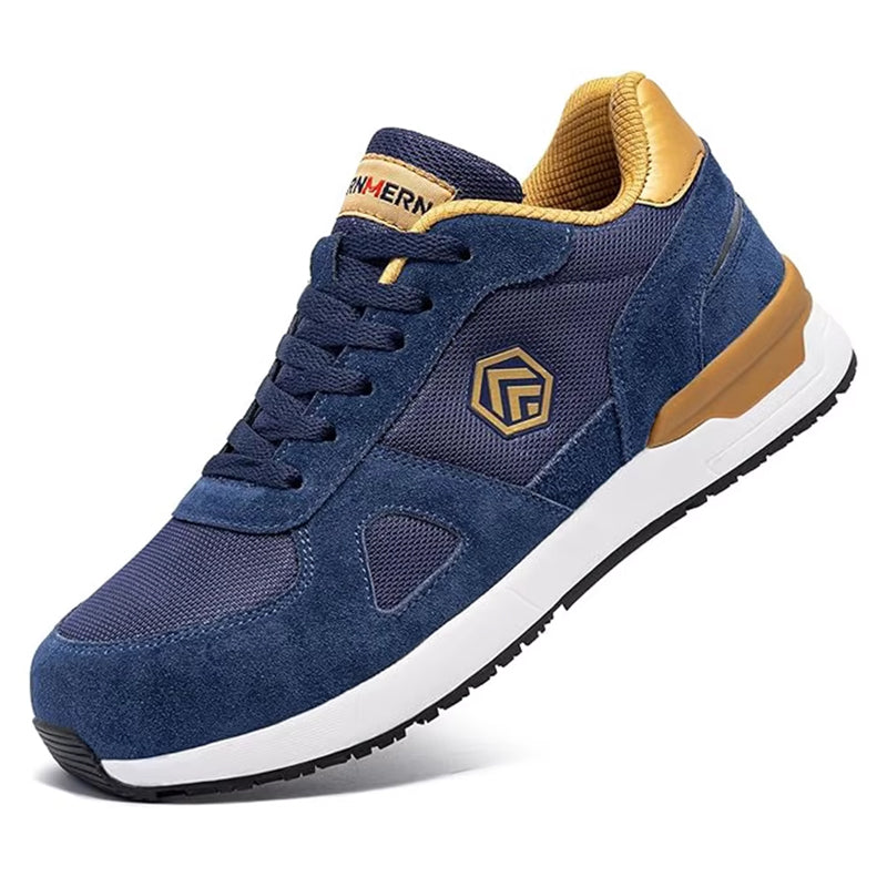 LARNMERN Men Steel Toe Shoes