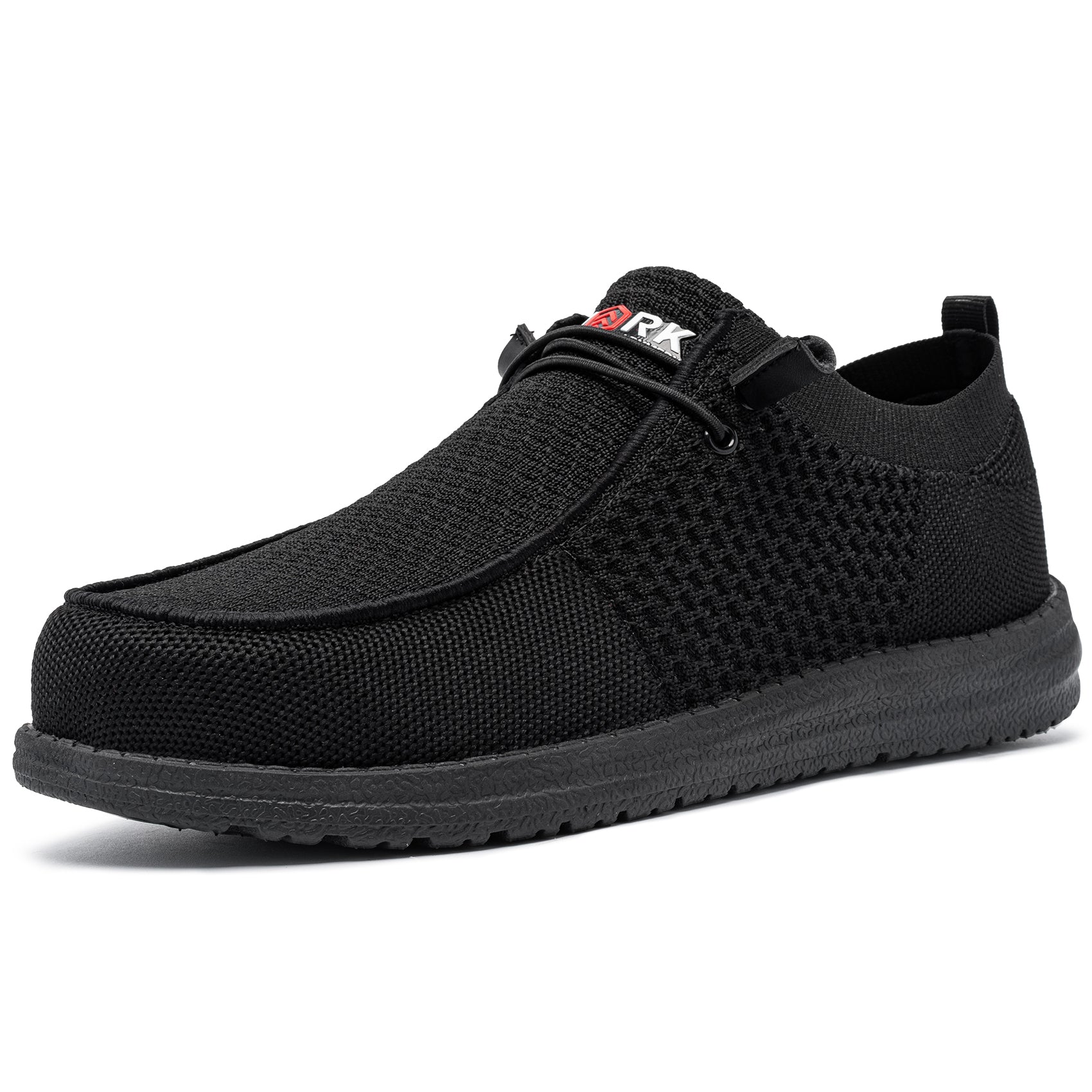 LARNMERN Slip On Steel Toe Shoes Men
