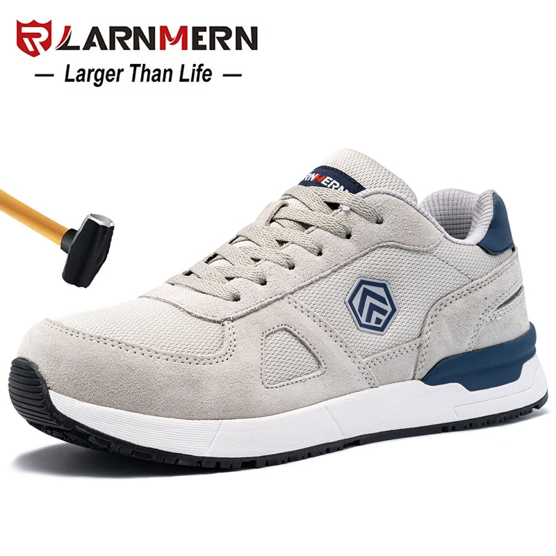 LARNMERN Men Steel Toe Shoes