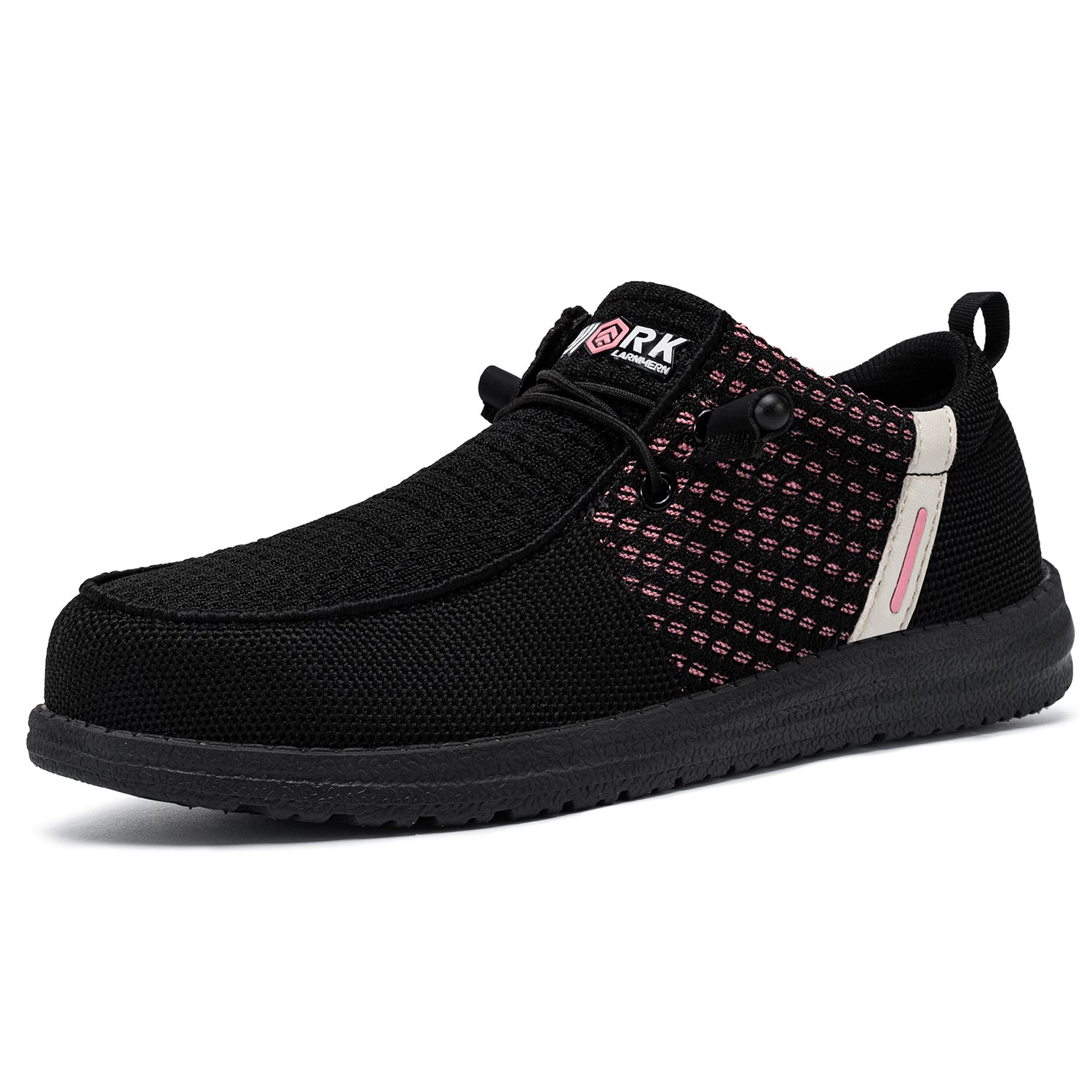 LARNMERN Steel Toe Loafers Women