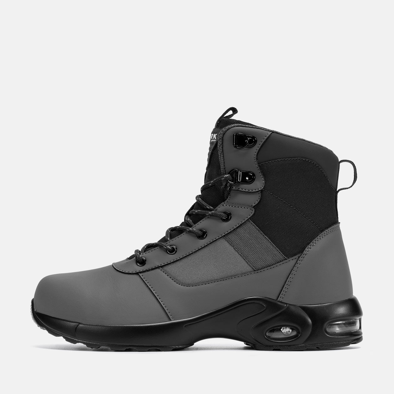 Larnmern Men's Non Slip Steel Toe Boots Zip Up Safety Work Boots, #L0175007017