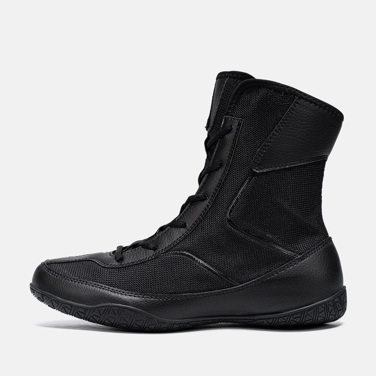 Men's Non Slip Wrestling Boots Breathable High Top Wide Toe  Boxing Boots Wrestling Shoes Youth, #51110