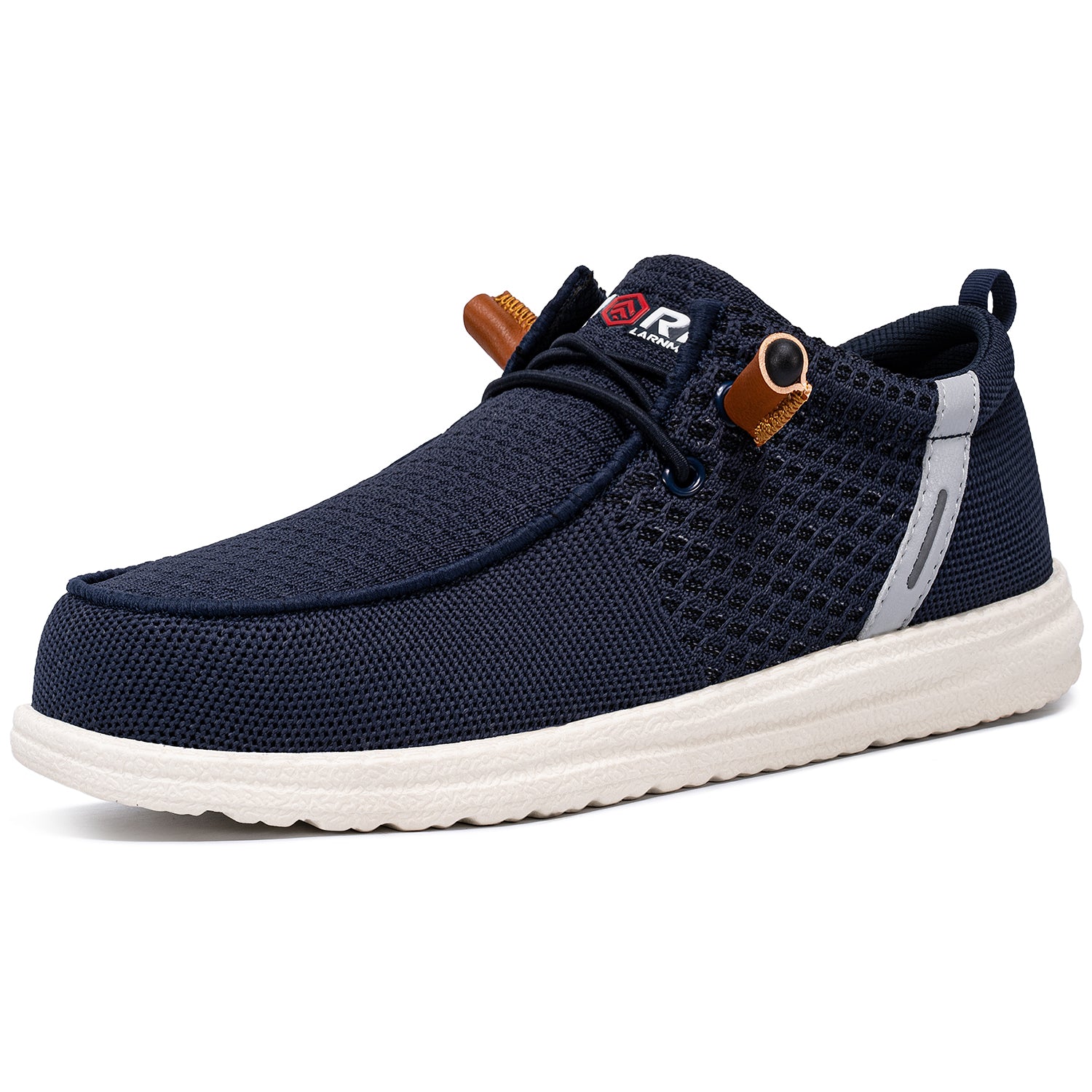LARNMERN Slip On Steel Toe Shoes Men
