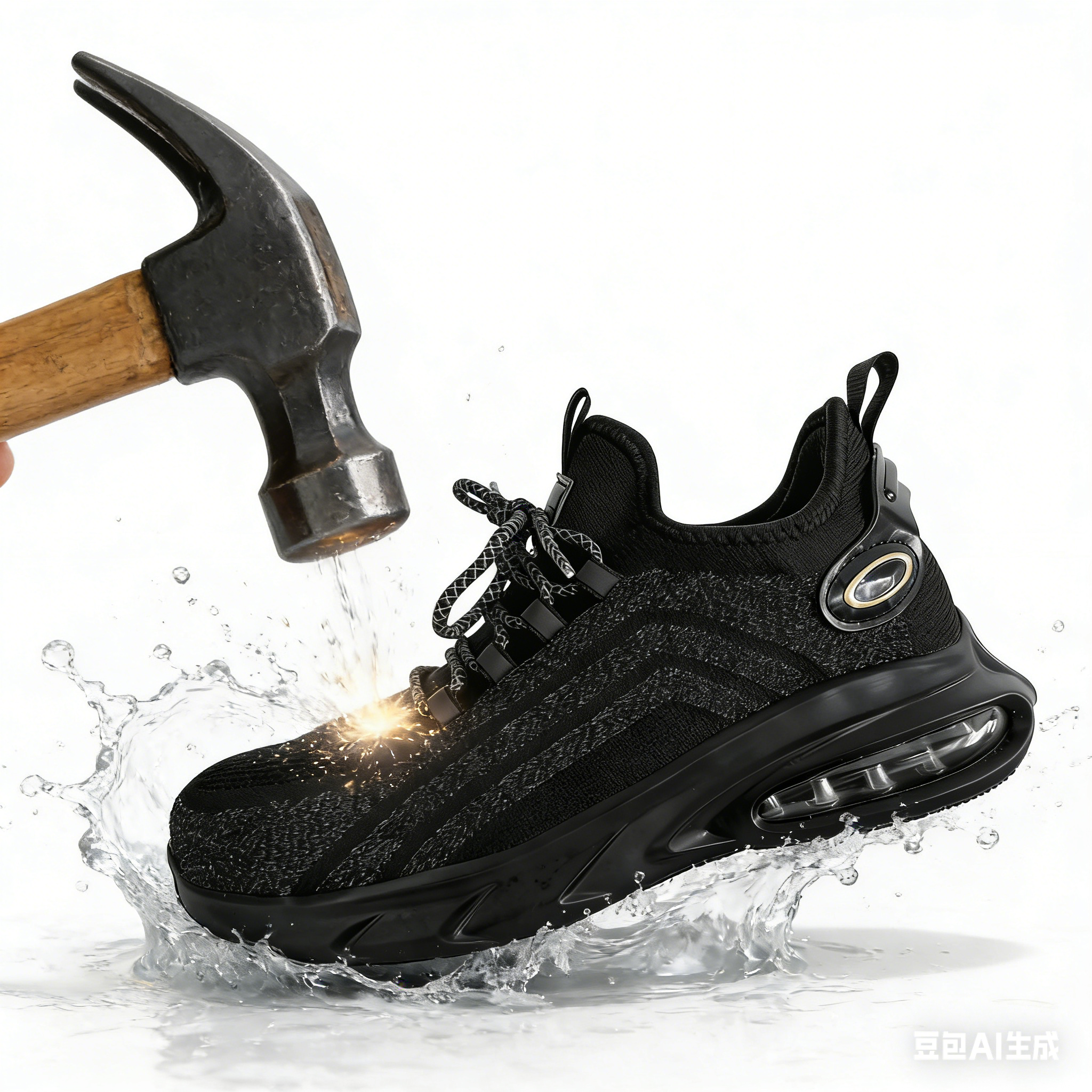 Men's Lightweight Steel Toe Sneakers Waterproof Lace Up Safety Work Shoes