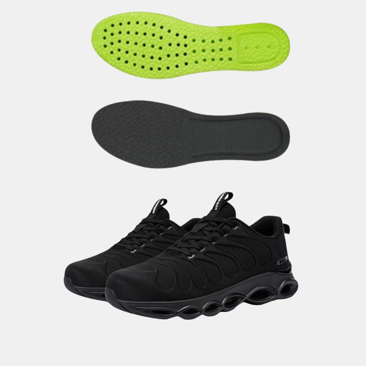 LARNMERN 2024's Best Men's Steel Toe Tennis Shoes & Anti Odor Shoes Insoles Bundle
