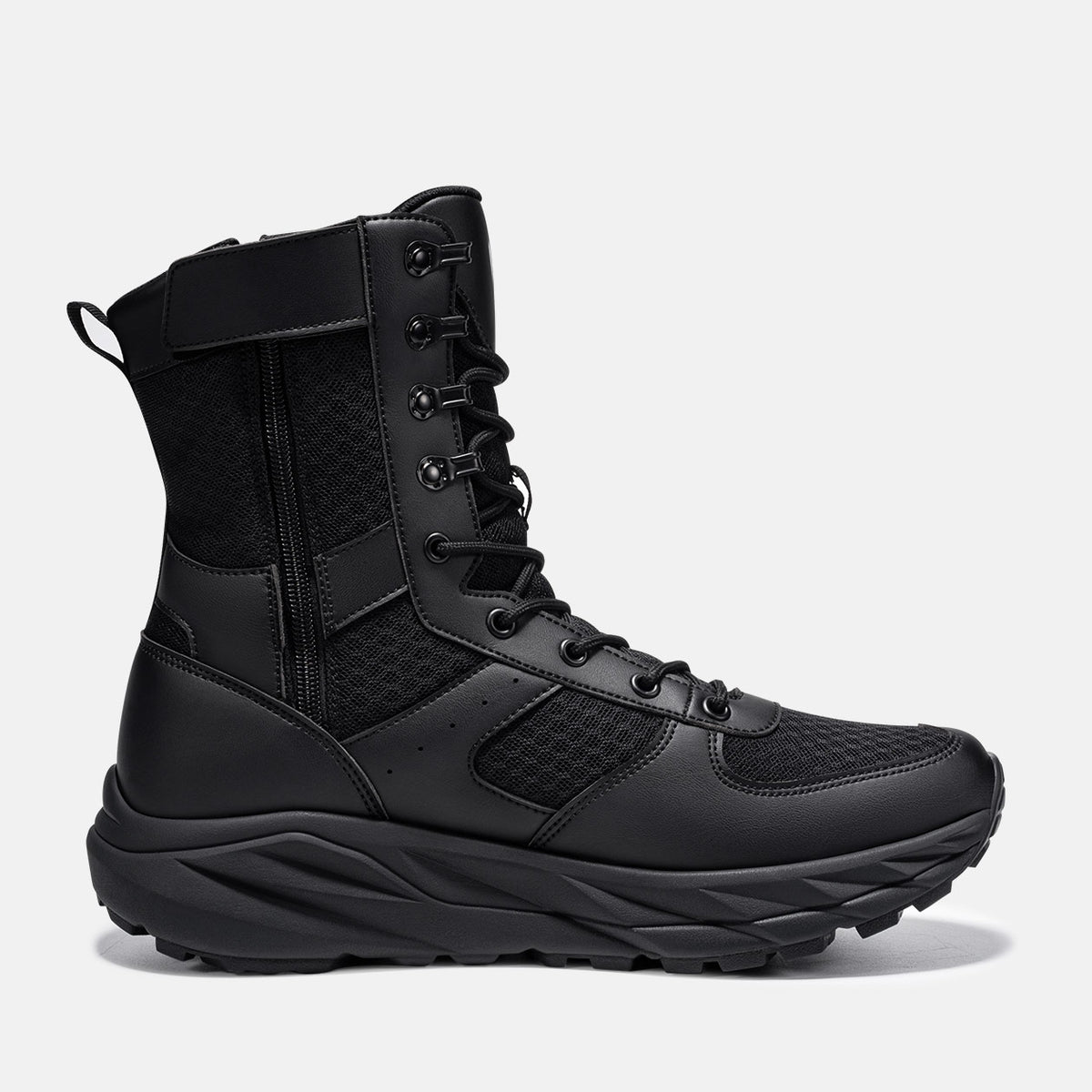 Men's Non-Slip Zip Up Combat Boots Military Breathable Tactical Work Boots, #T0476188