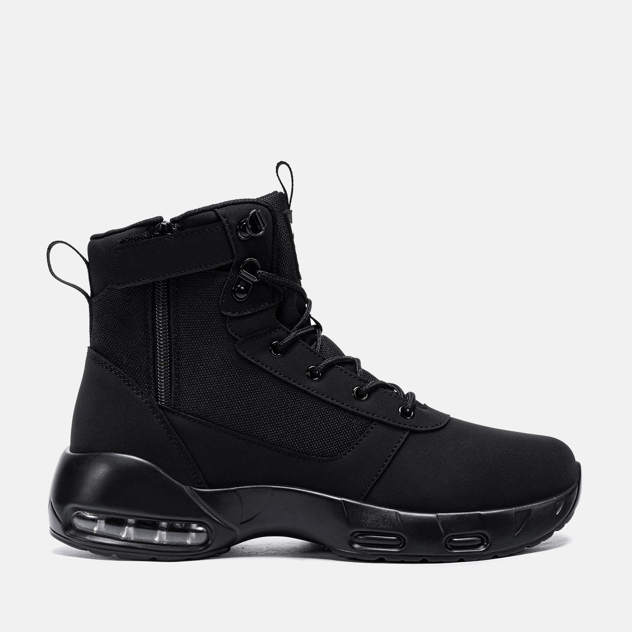 Larnmern Men High Top Non Slip Steel Toe Safety Work Boots Side Zipper Steel Toe Shoes, #41540