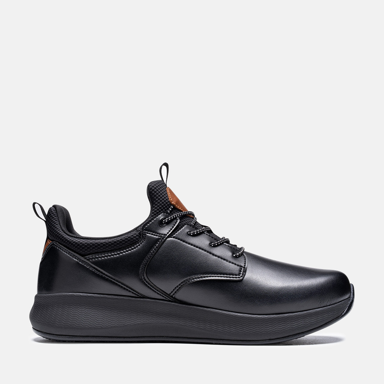 Men's Leather Slip Resistant Work Shoes Lightweight Waterproof Work Sneakers, #T1276310