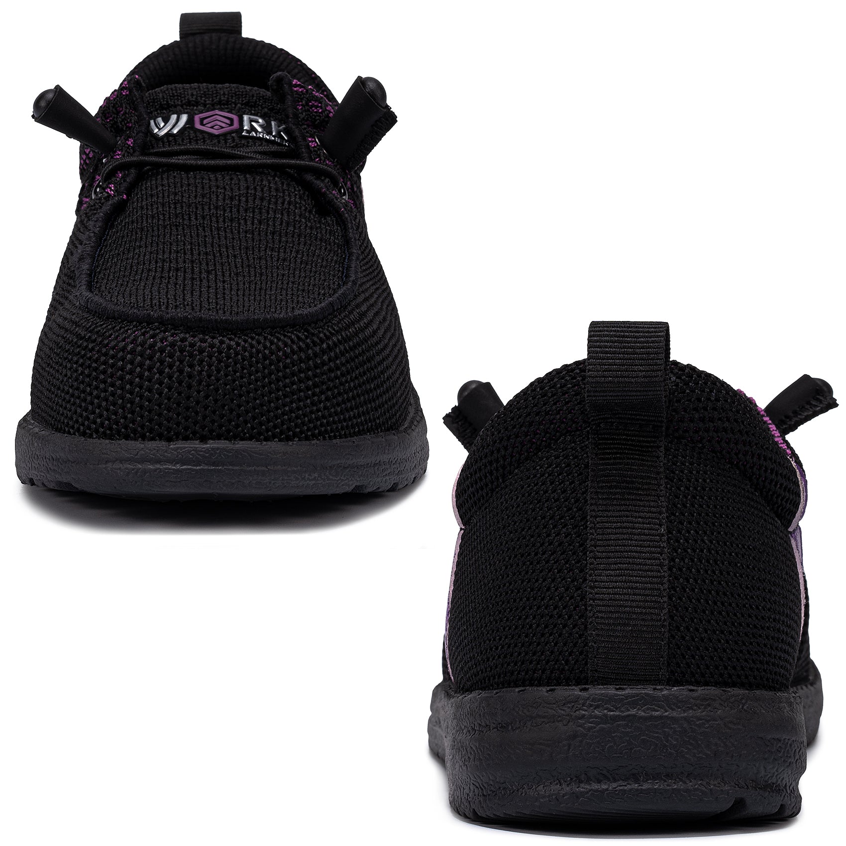 LARNMERN Steel Toe Loafers Women