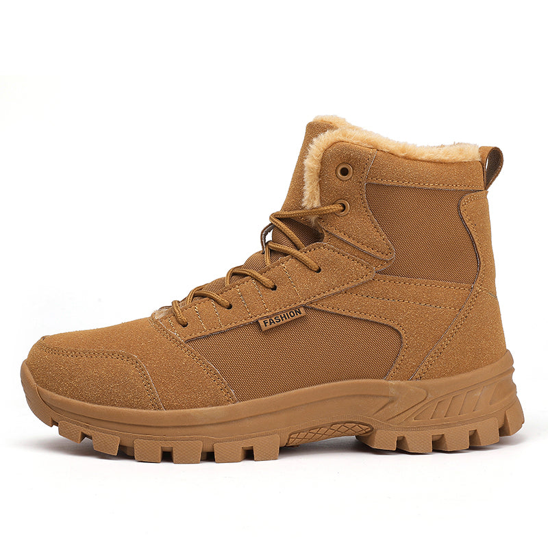 Men's Winter Warm Military Sports Boots Non Slip Fur Lined Boots,#2314