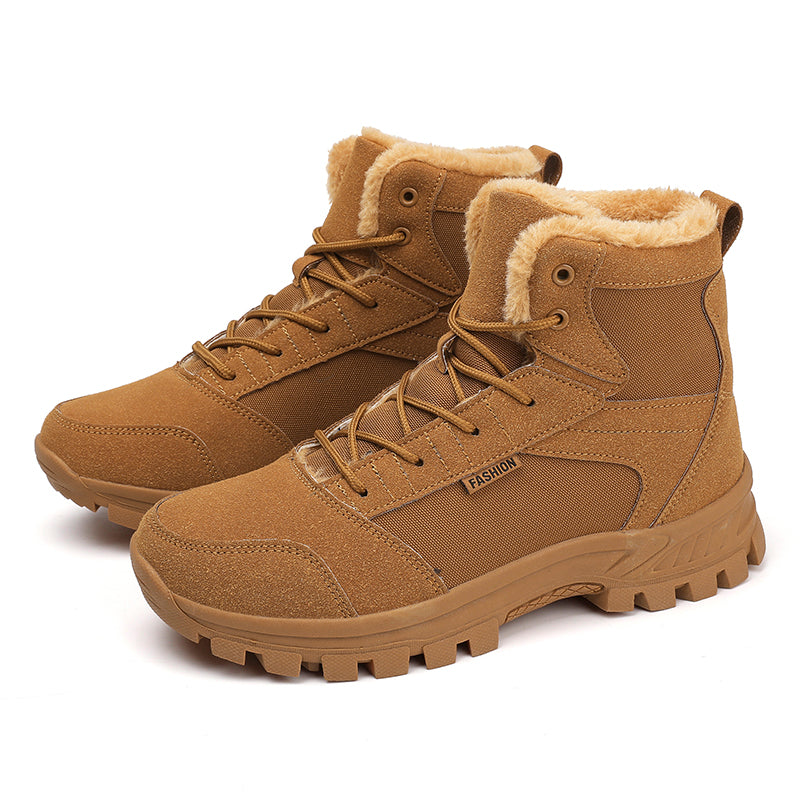 Men's Winter Warm Military Sports Boots Non Slip Fur Lined Boots,#2314