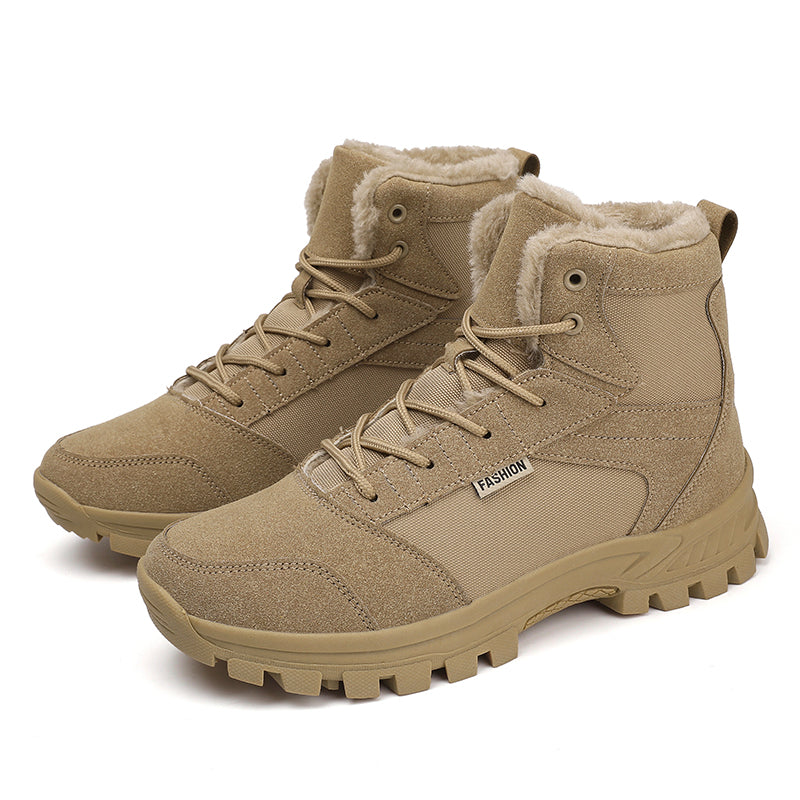 Men's Winter Warm Military Sports Boots Non Slip Fur Lined Boots,#2314