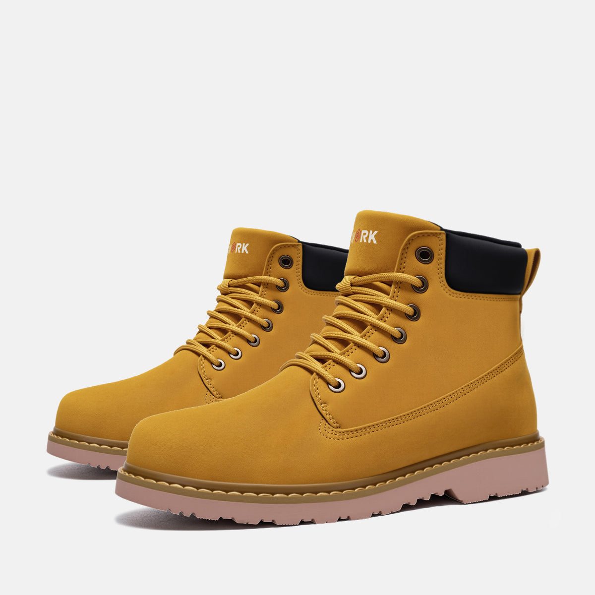 Larnmern Men's Slip Resistant Leather Work Boots Waterproof Shoes,#51632