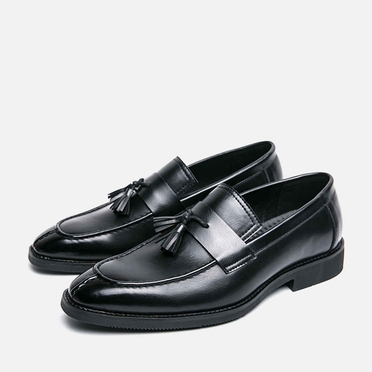Men's Leather Slip On Tassel Brogue Loafers Casual Dress Shoes, #DM2776395