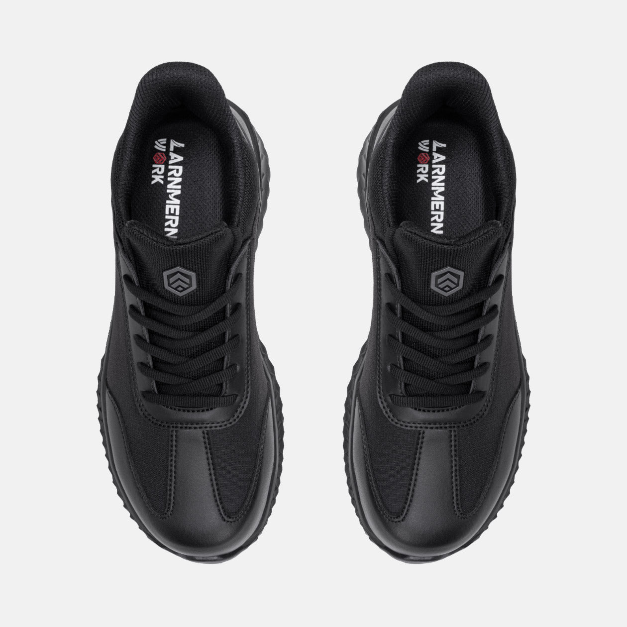 Larnmern Lightweight Slip-On Steel Toe Sneakers Athletic Work Shoes, #L0175049