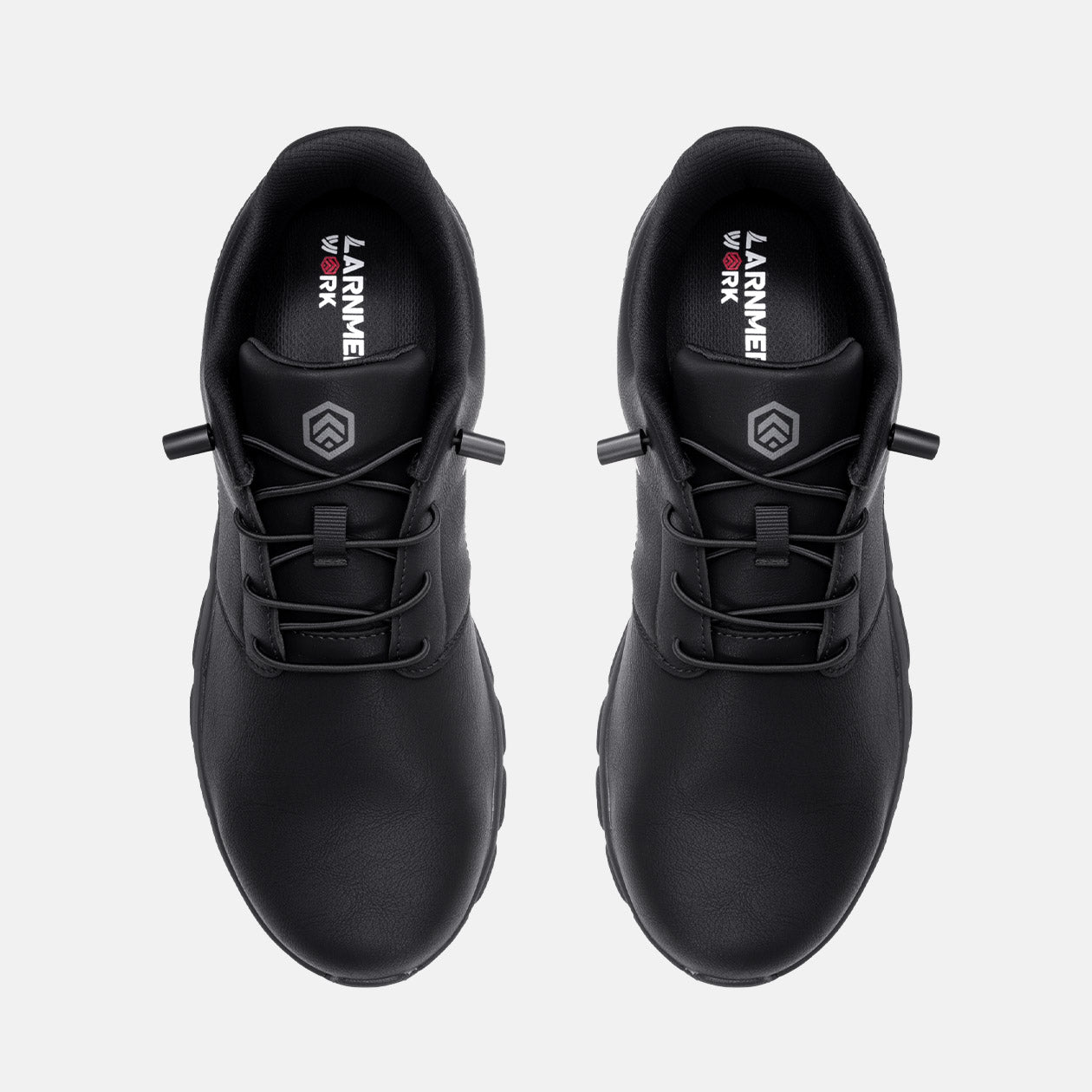 Larnmern Men's Leather Steel Toe Shoes Waterproof Slip-On Safety Work Shoes, #L0175014