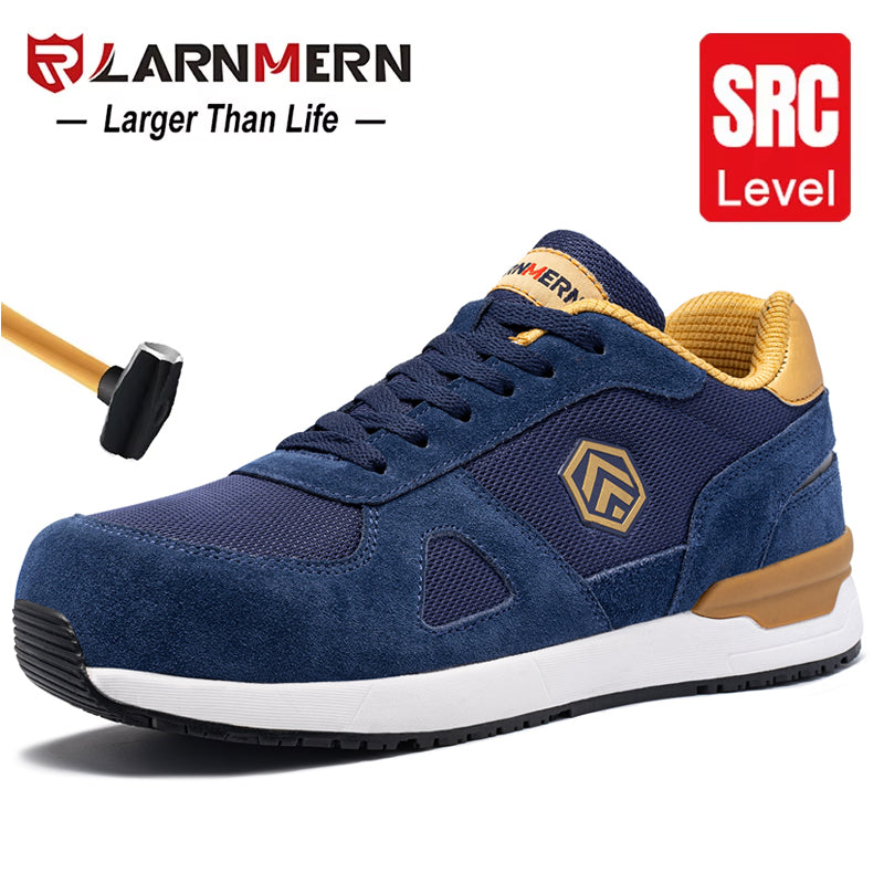 LARNMERN Men Steel Toe Shoes