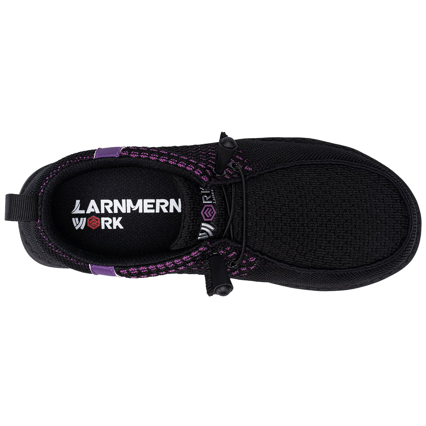 LARNMERN Steel Toe Loafers Women